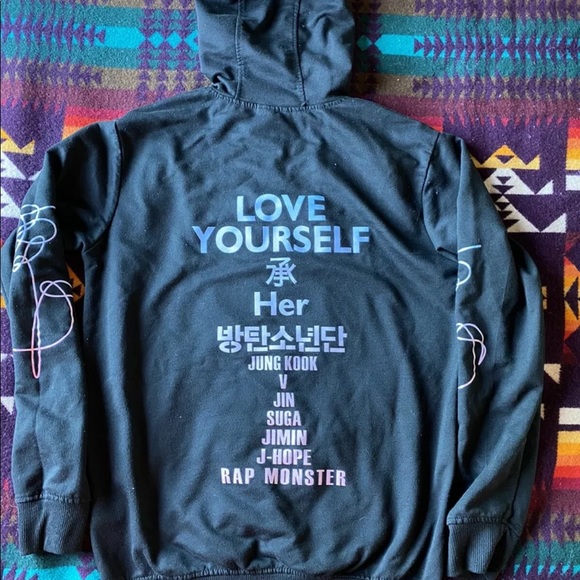 Kpop BTS Love Yourself Hoodie - Picture 2 of 3